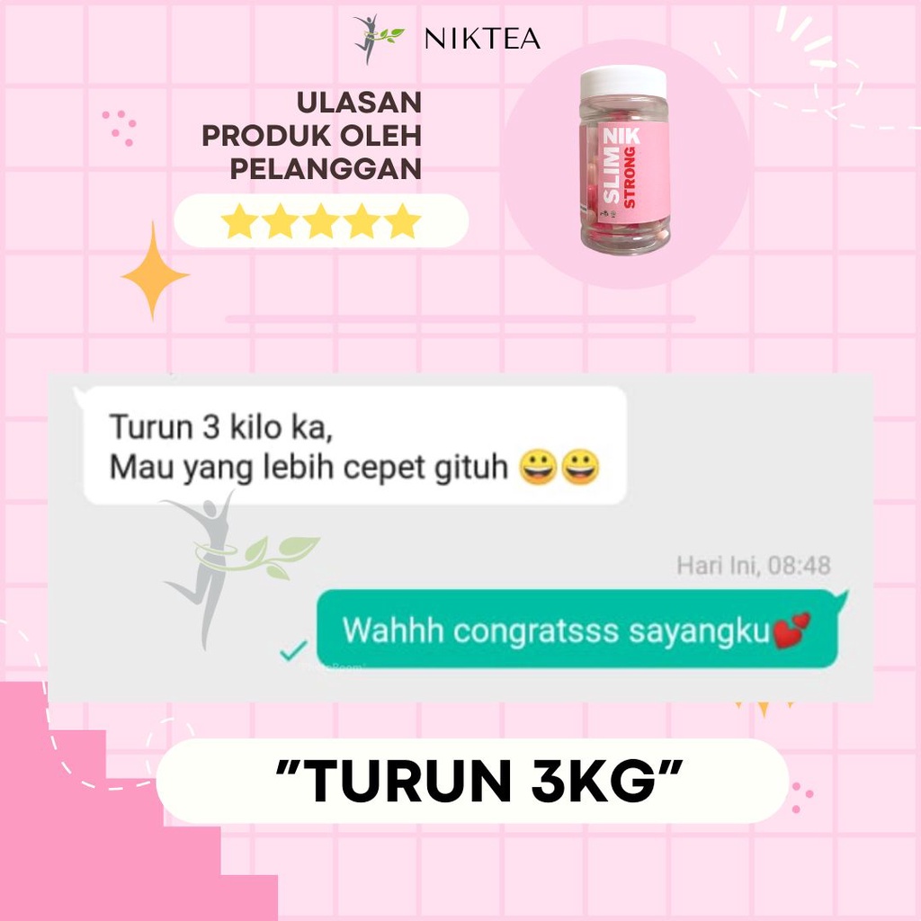 NIKSLIM Strong - Penurun Berat Badan Dan Obat Diet Ampuh Herbal Slim Pil Pelangsing Pengecil Perut Buncit Wanita