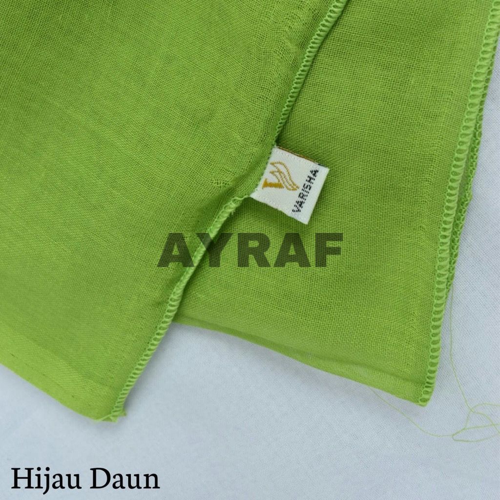 kerudung hijab segiempat voal paris premium size 110x110 by VARISHA warna hijau daun
