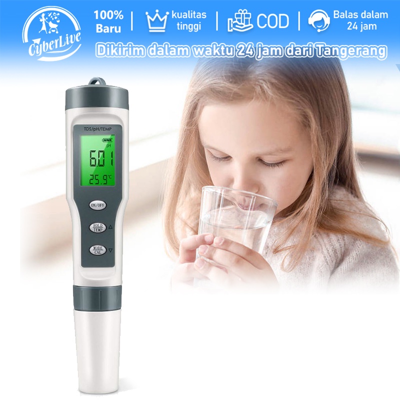 EZ 9901 Water Quality Tester Alat Meter Uji Digital Kualitas Air 3 In 1 PH Meter / TDS / Temperatur 