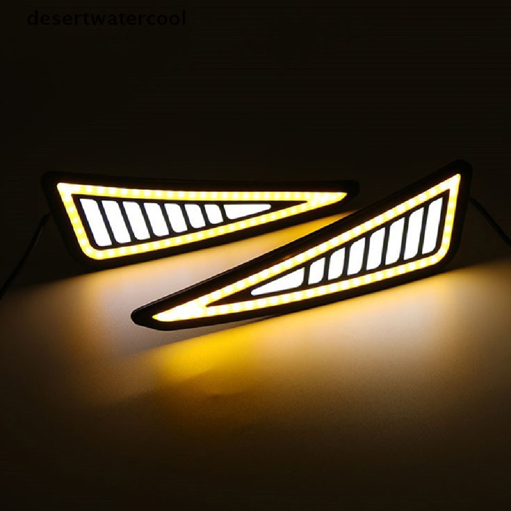 Deid Mobil LED Silikon Tahan Air DRL Strips COB LED Mobil Siang Hari Berjalan Lampu Bumper Light Strip Medium Lights Martijn