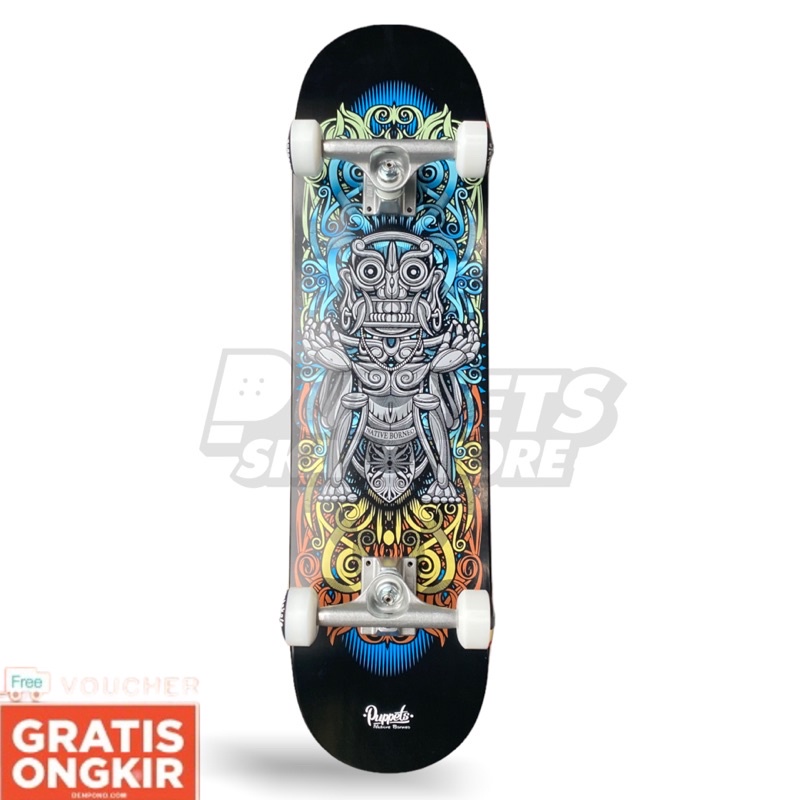 Puppets Skateboard premium truck wheels Fullset Borneo pemula