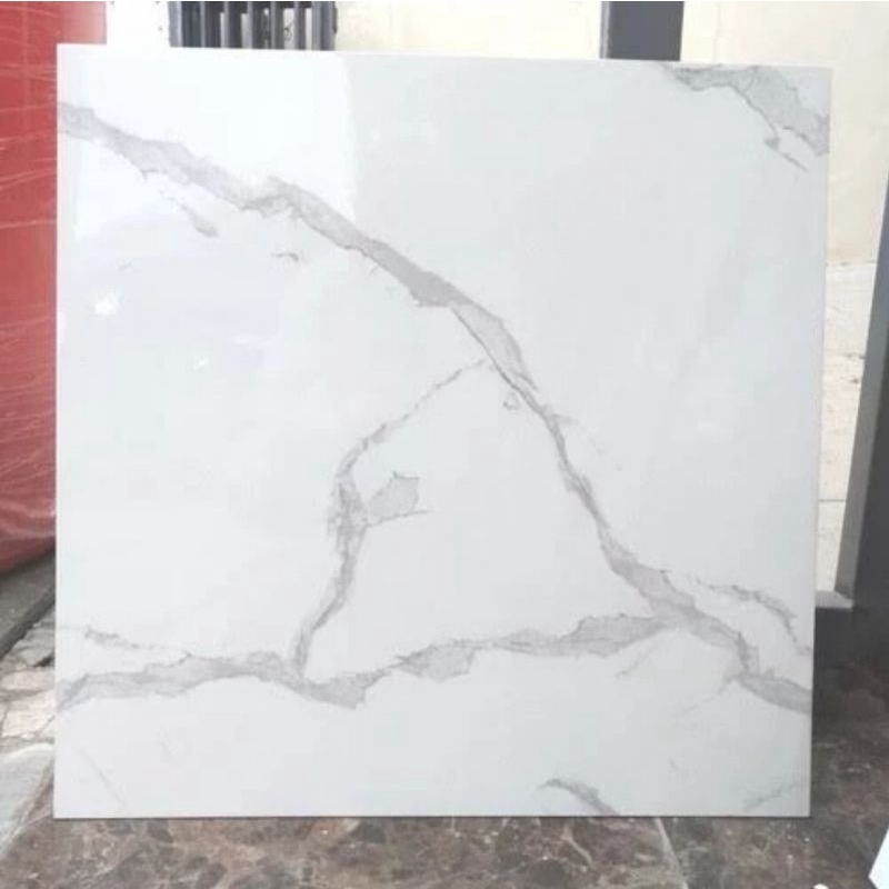 granit lantai putih corak abu 60x60 DAIVA WHITE