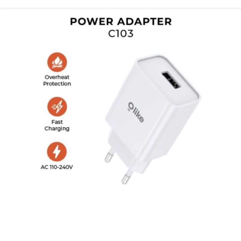 OLIKE KEPALA CHARGER / ADAPTOR CHARGER 12W 2.4A C103