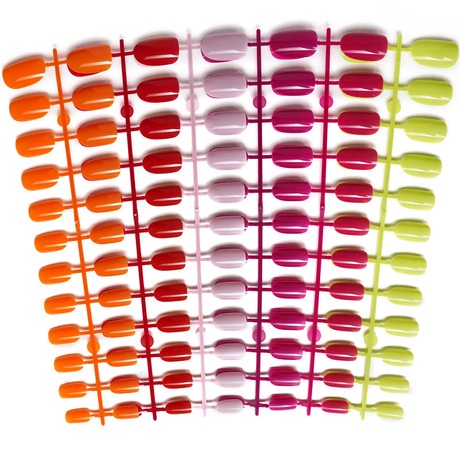 24Pc False Nail Art / KUKU PALSU Glossy Oval Kode A1001 - A1021