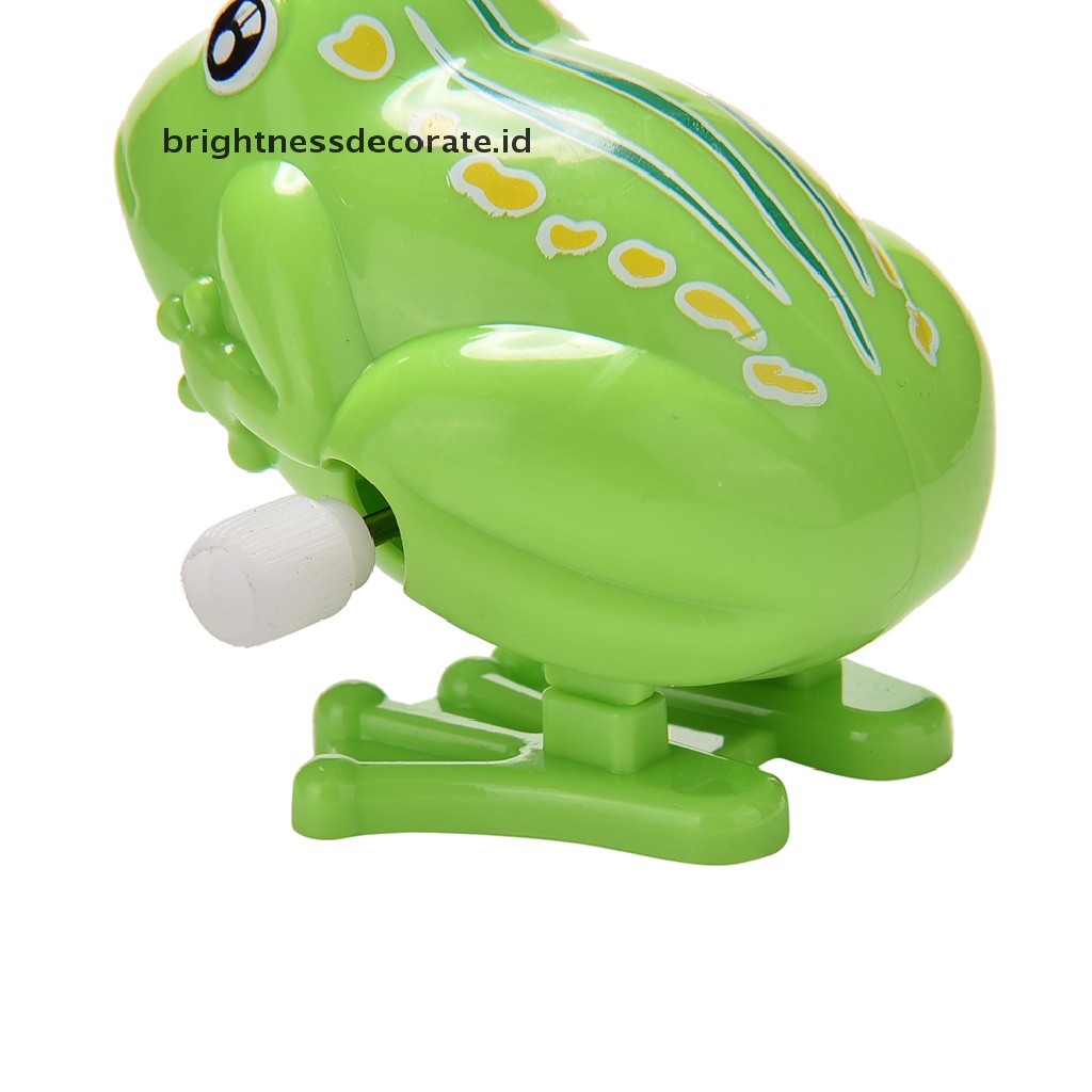 [Birth] 1pcs Wind up Frog Plastik Jumping Animal Mainan Jarum Jam Edukasi Klasik [ID]