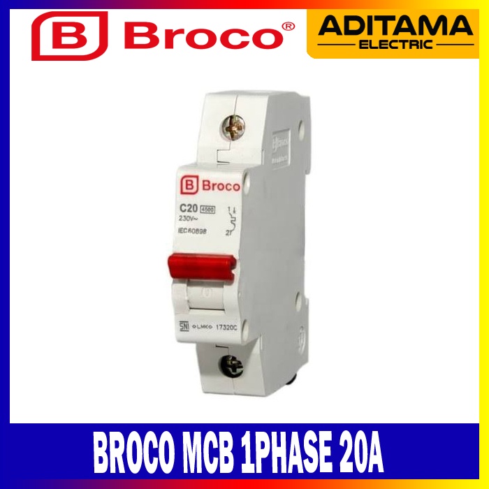 MCB BROCO 20A-1P / BROCO MCB 20A-1PHASE