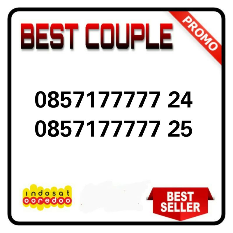 Nomer cantik indosat couple panca 7 sudah 4GLTE bisa COD panca 7 indosat couple