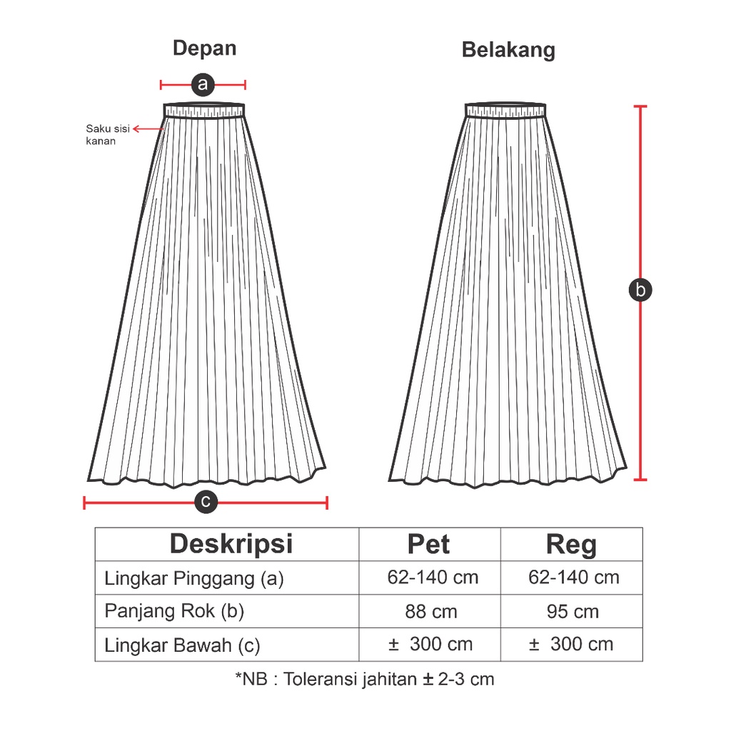 Zia Skirt by Rokgaliya | Rok Plisket Saku | Pleated Skirt | Rok A Line