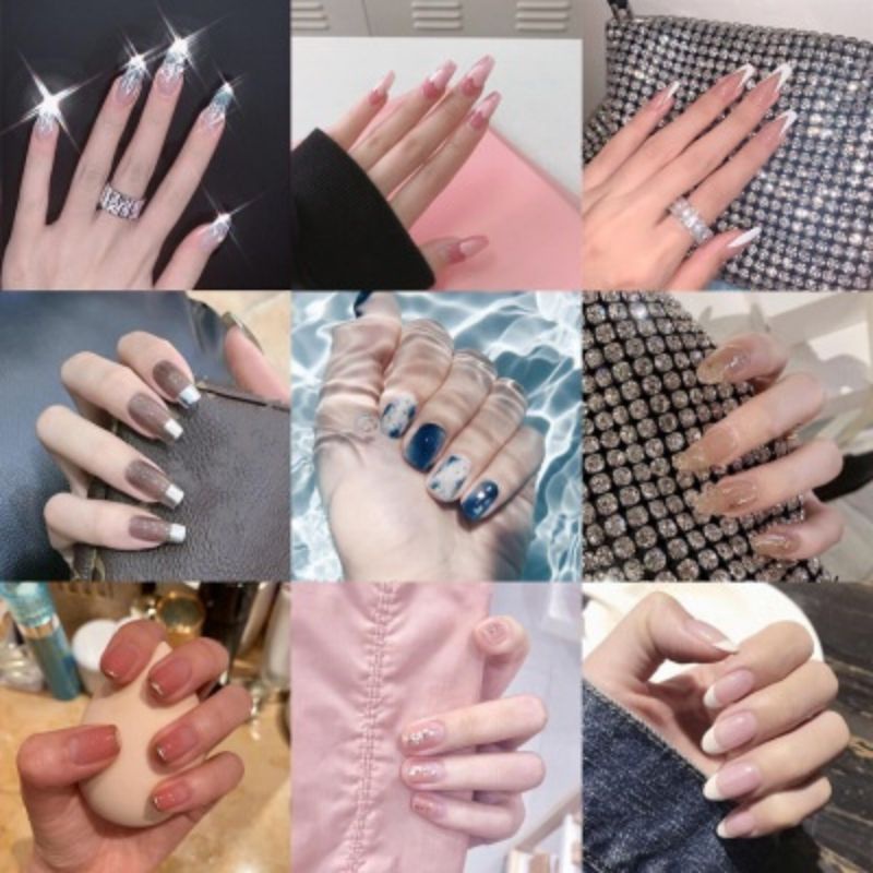 Kuku Palsu Fake Nail Kuku Palsu Tahan Air 24pcs + Lem New Fashion Korea PART 2