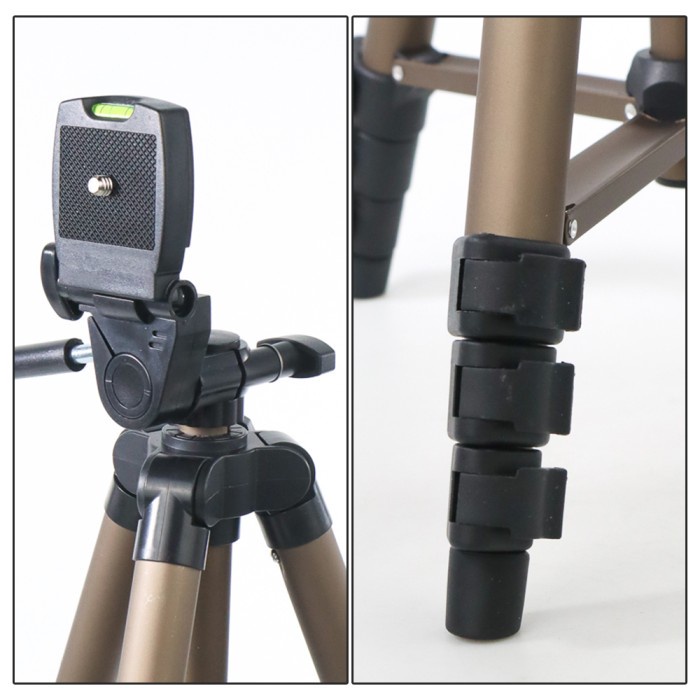 WT-3130 Portable Lightweight Tripod Stand 4 Section Aluminum