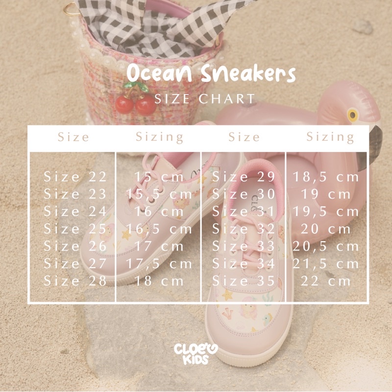 CLOEVKIDS - Ocean Sepatu Sneakers Anak Perempuan - Mermaid Series