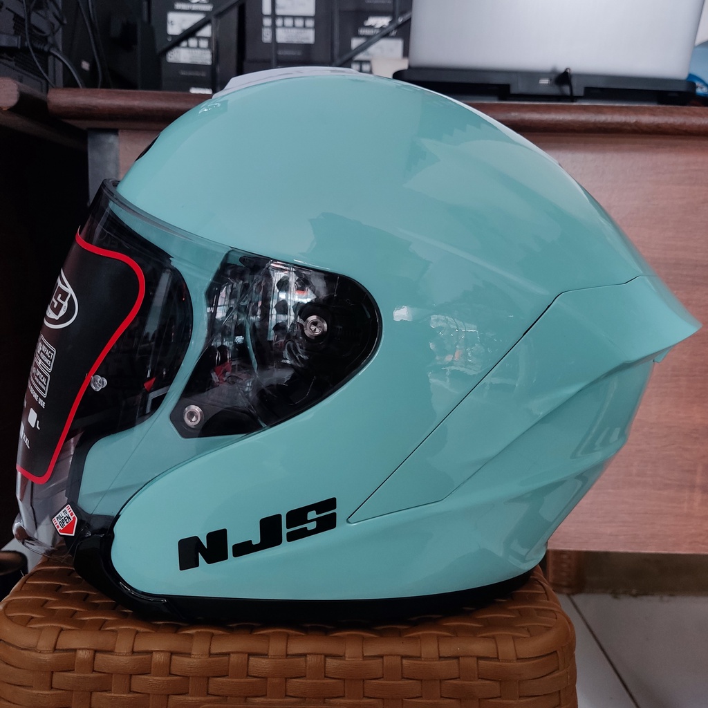 HELM NJS KAIROZ SOLID EASY GREEN HALF FACE NJS KAIROZ