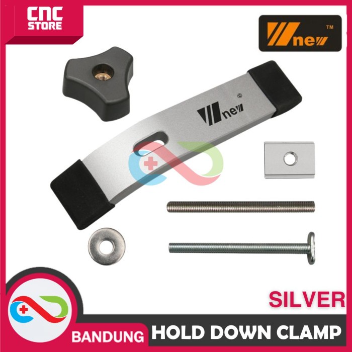 WNEW HOLD DOWN CLAMP T-TRACK T SLOT KLEM CATOK PENJEPIT SET SILVER
