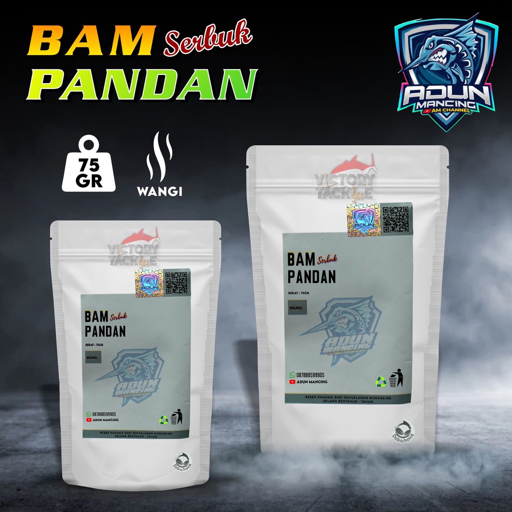 BAM SERBUK | PENGERAS | BOOSTER ADUN MANCING | PISANG SUSU | PANDAN KEMASAN 75 GR