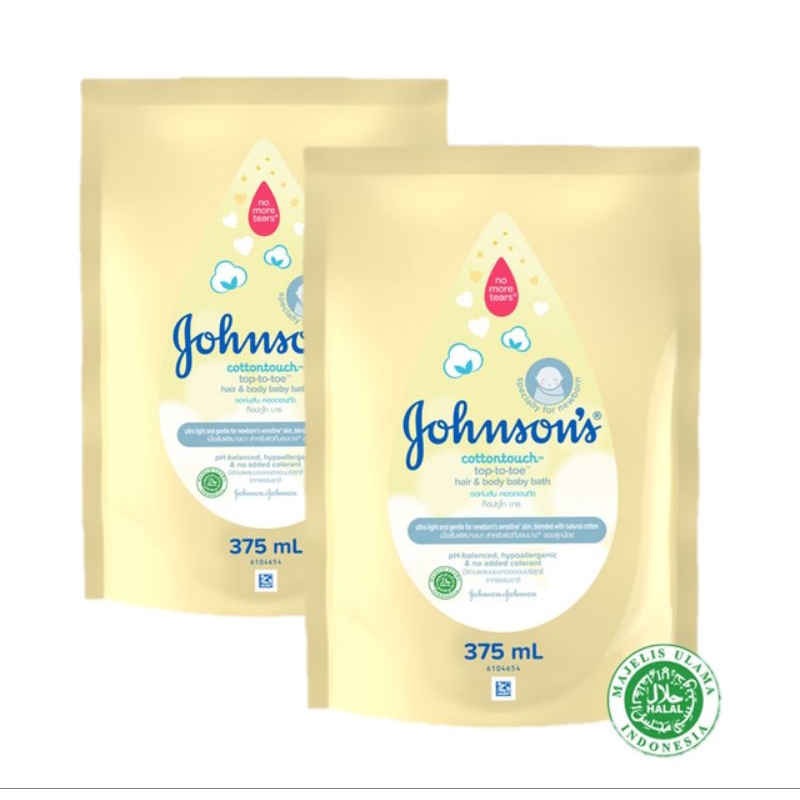 Johnson's Cotton Touch Hair&amp;Body Bath Refill 375ml /Sabun&amp;shmpo bayi isi ulang