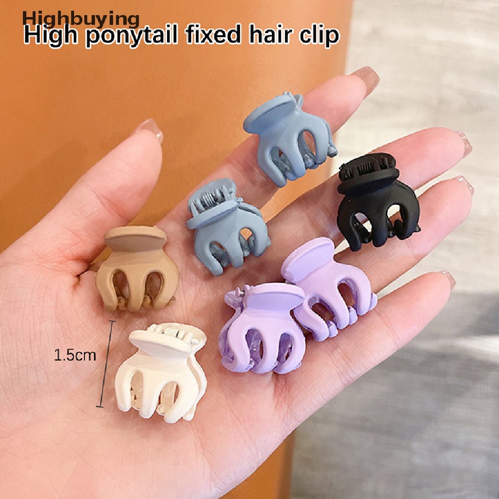 Hbid 10PCS High Ponytail Grab Clip Cute Matte Plastik Mini Hair Claws Clips High Ponytail Grab Clip Anti-Kendur Tetap Artefak Ponytail Gesper Jepit Rambut Glory