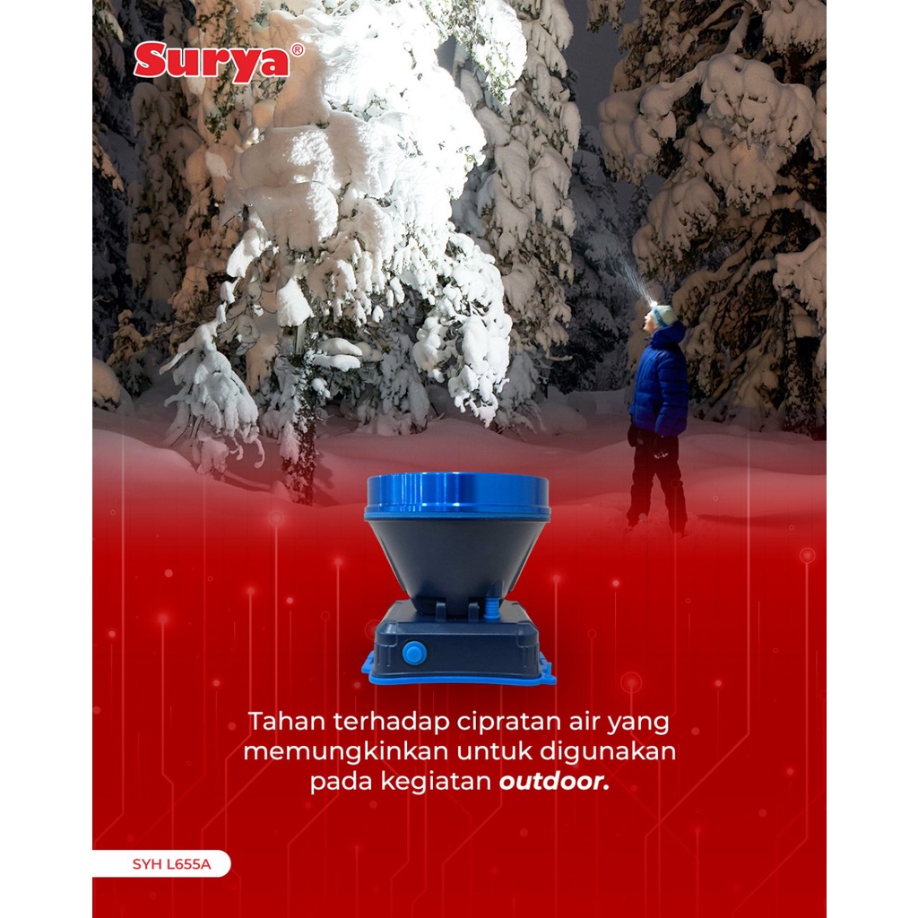 SURYA SENTER KEPALA LED 65 WATT PREMIUM SUPER LED SYH L655A