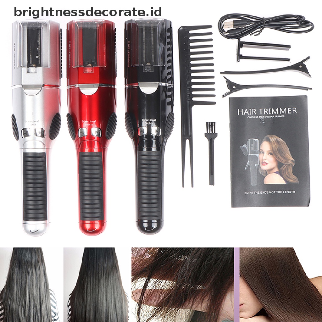 [Birth] Split Ends Hair Trimmer Styling Alat Pemotong Rambut Shaper Cukur Rambut Dengan Sisir [ID]