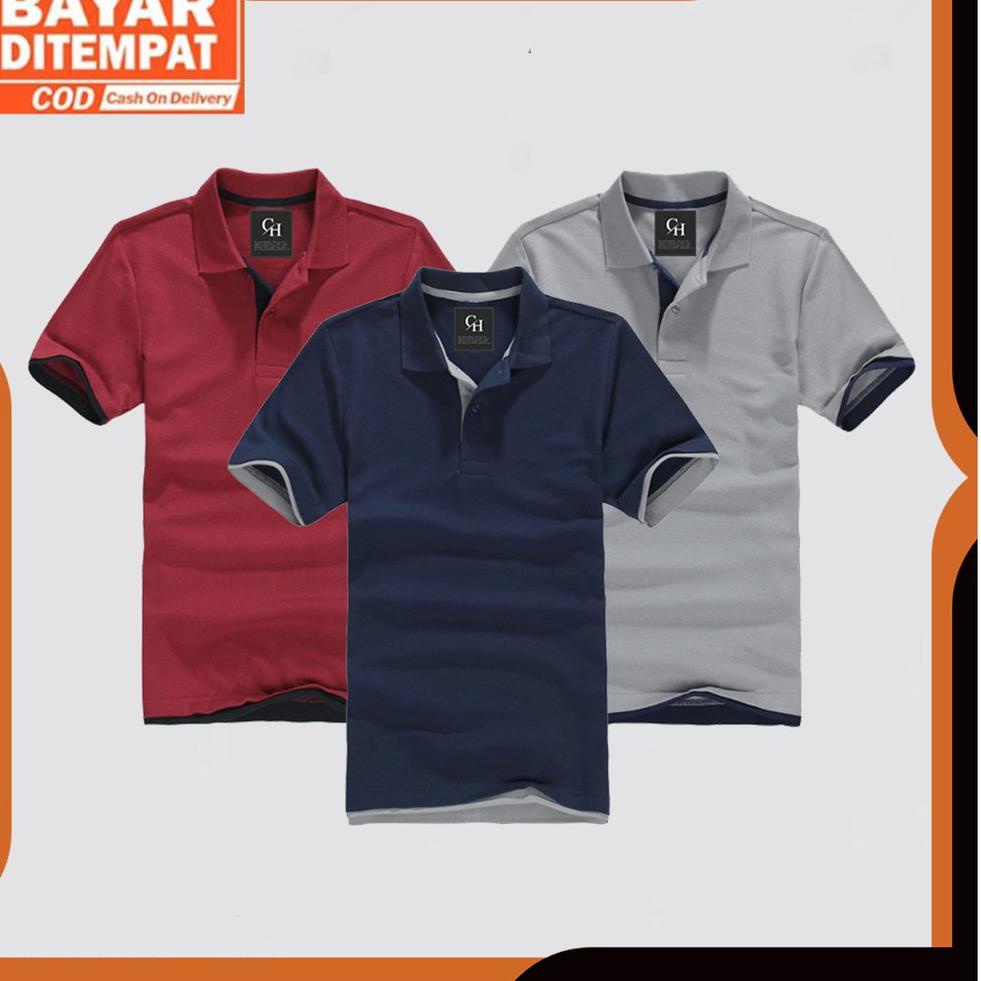 Kaos Polo Smith Polos Casual Baju Polo Pria Distro Original Bandung Premium {PRL.05Ja23м}