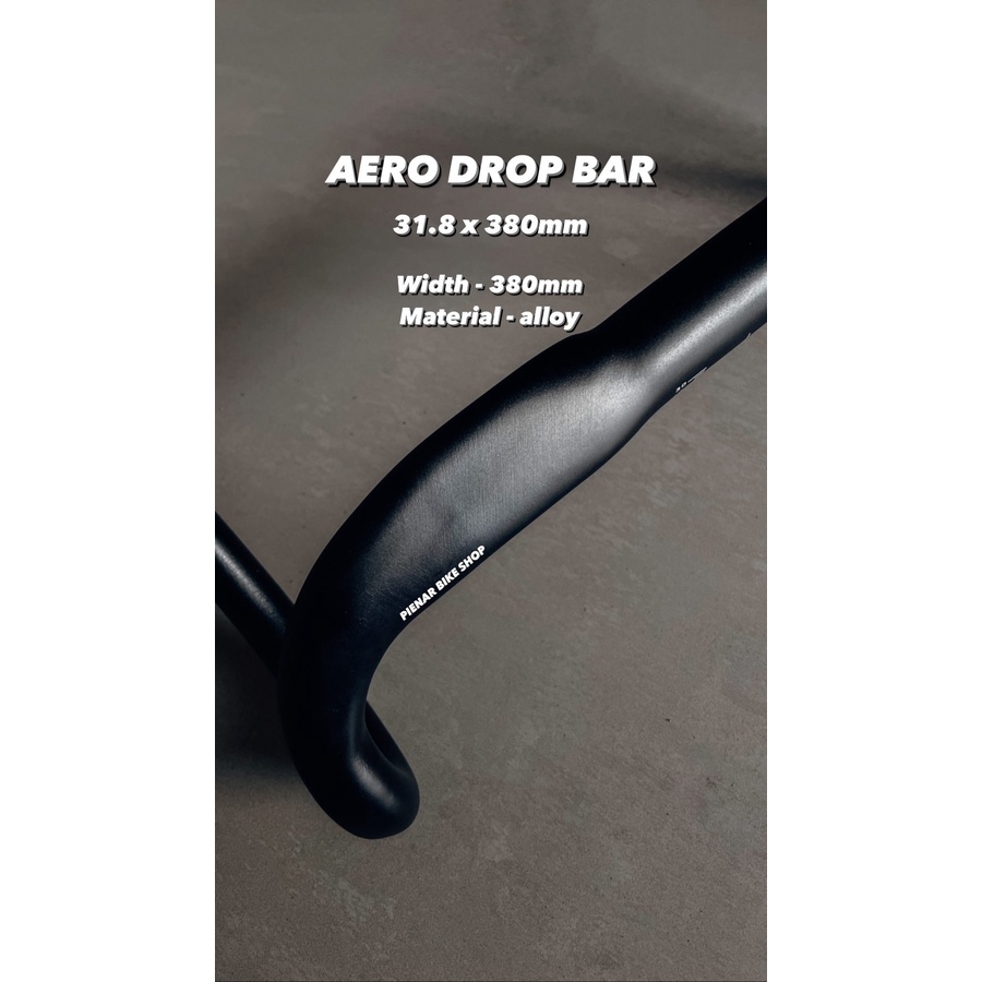DROP BAR AERO FLAT 380MM ALLOY