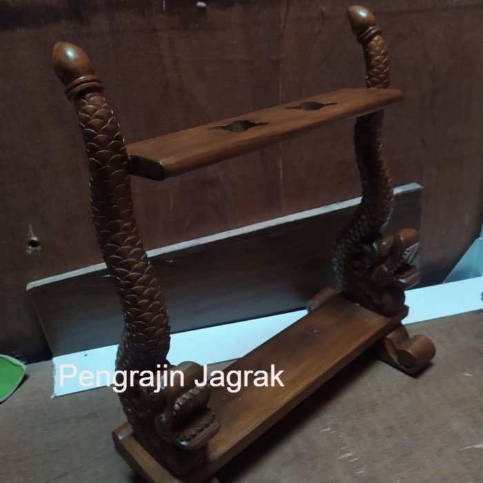 jagrak Tempat Keris Tombak Isi 2 Alusan PJ7878
