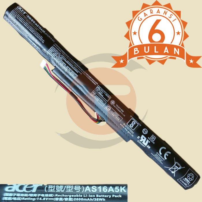 Batrei Baterai Original Acer E5-475G 523G 553G 573G 575G 774G As16A5K As16A7K