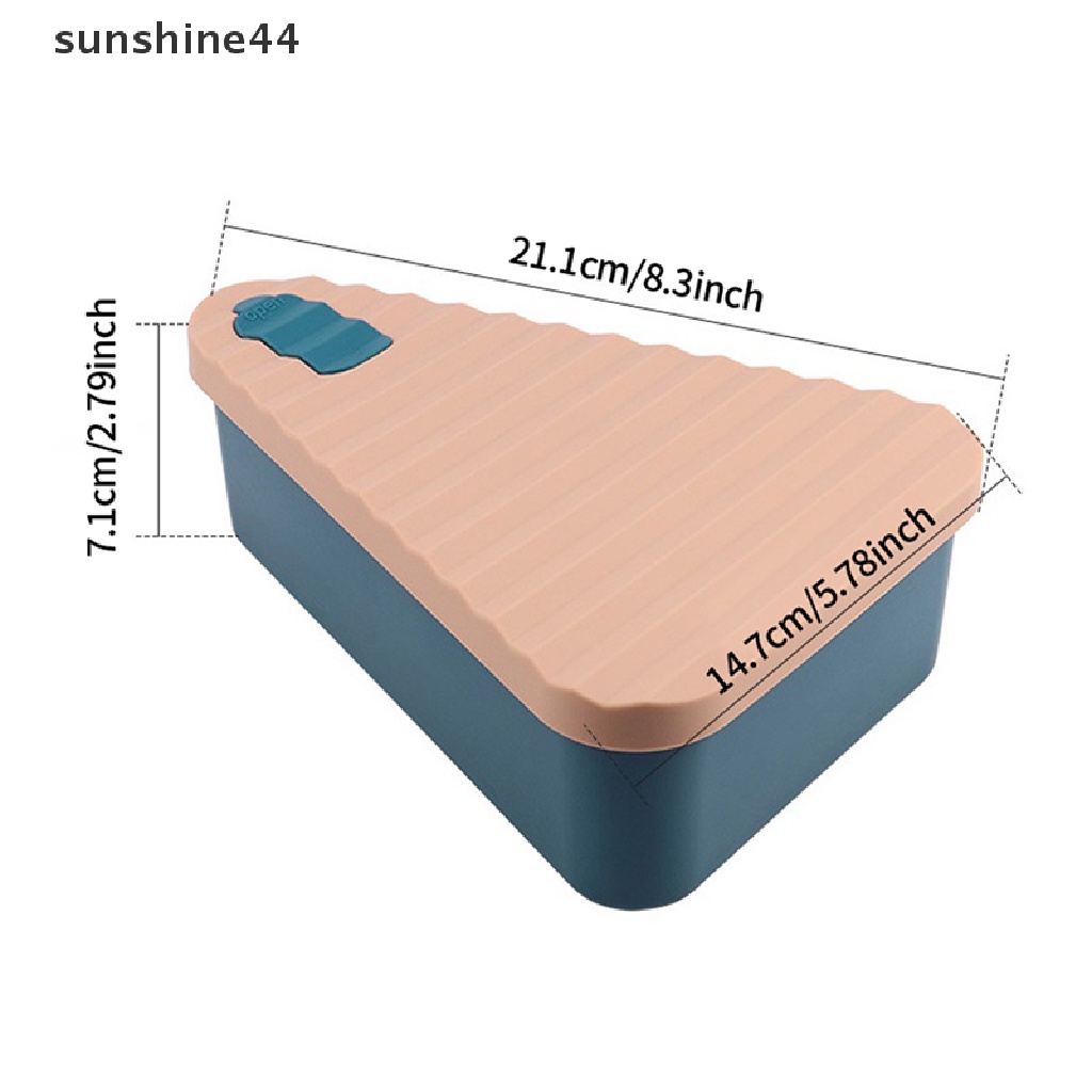 Sunshine 1Pc Reusable Silicone Pizza Box Wadah Pizza Portable Segitiga.