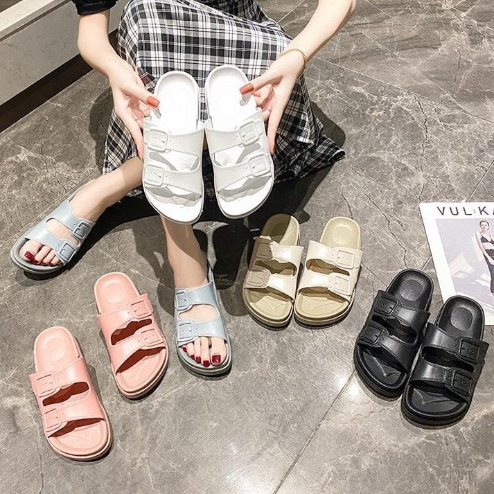 Sandal Wanita Briken Sandal Slip On Style Korea Import Real Pict Tmall88