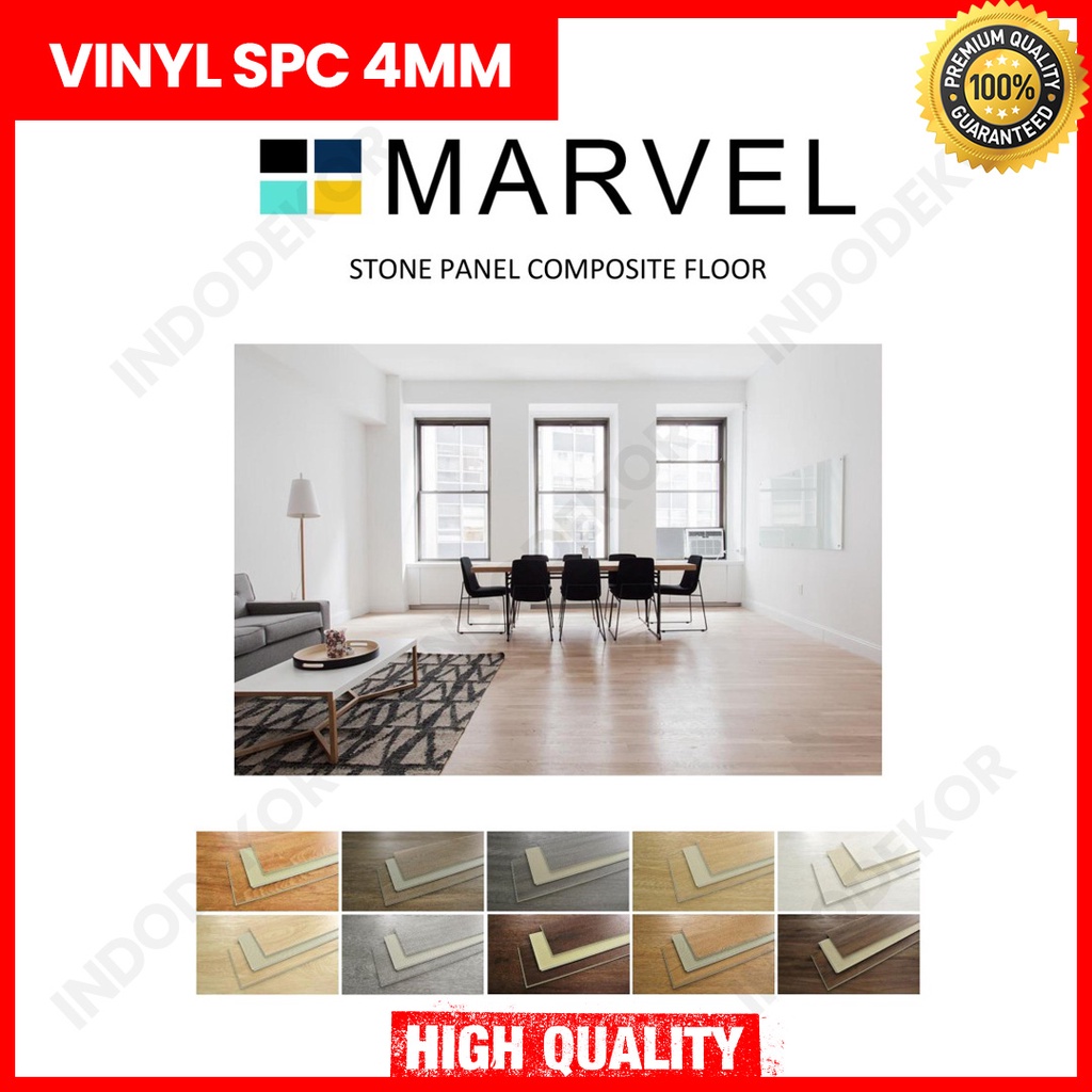 MARVEL SPC Flooring 4mm Lantai Kayu Sistem Klik