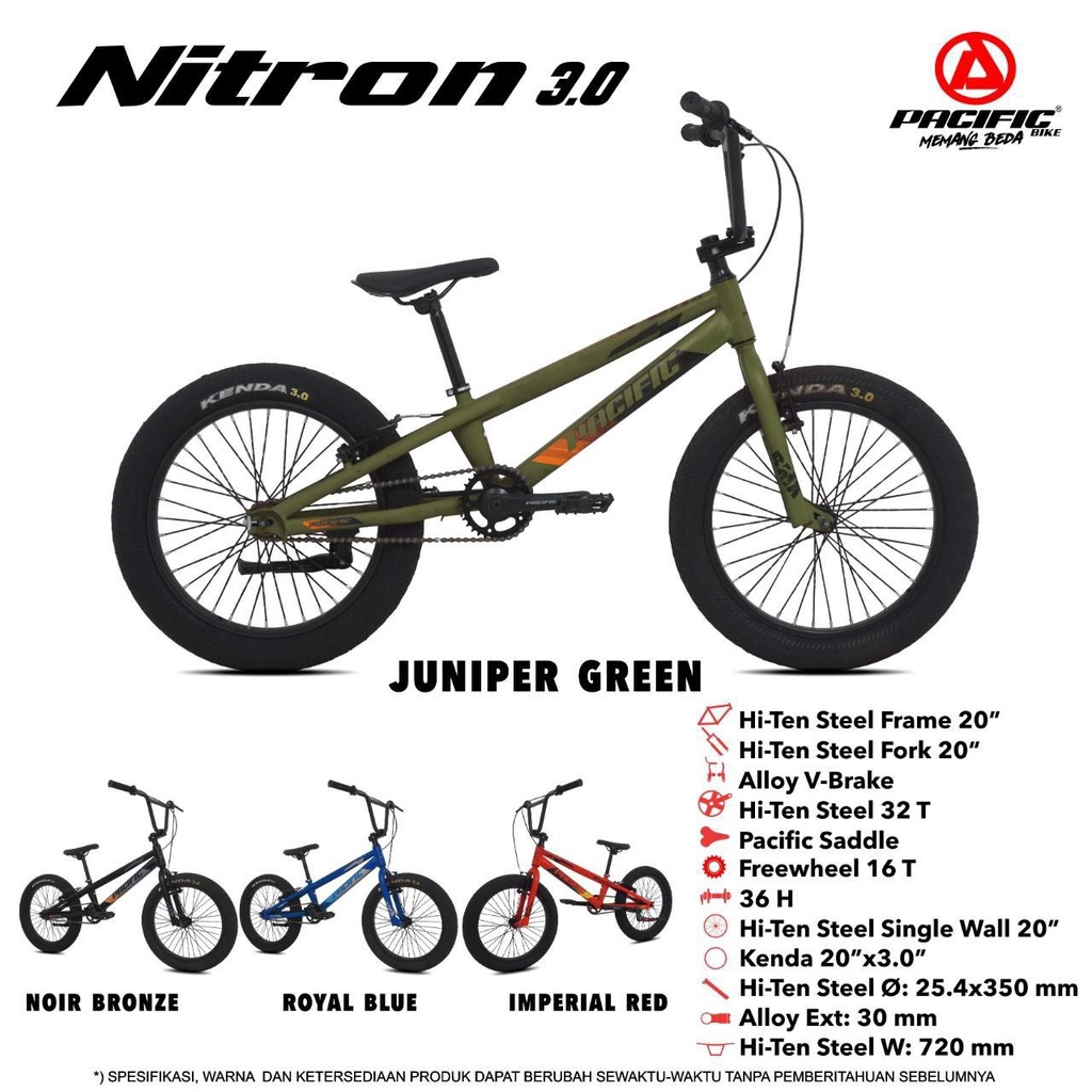 SEPEDA ANAK COWOK BMX 20 INCH PACIFIC NITRON BAN 3.0