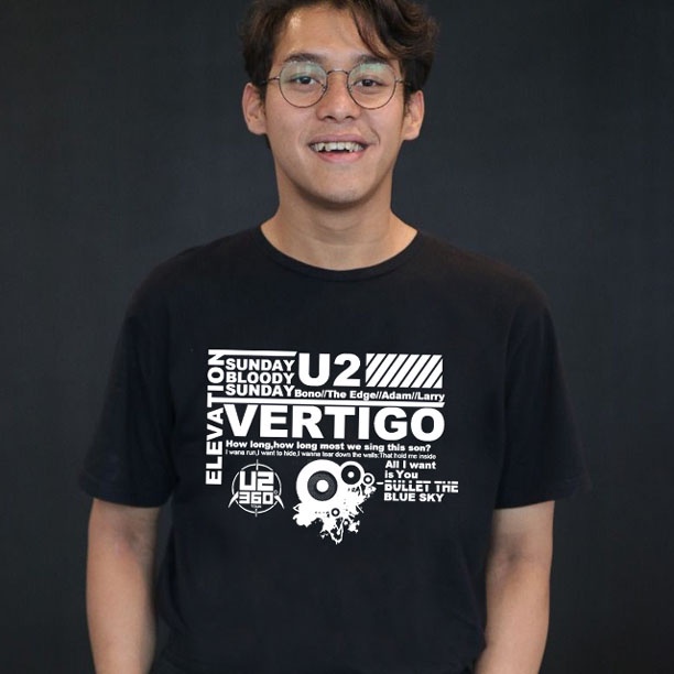 Kaos U2 Band Tour VERTIGO Sunday Bloody Sunday Tshirt Casual Unisex T-SHIRT Bahan Katun T-SHIRT Casu