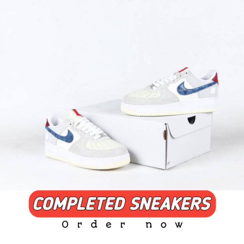SEPATU NIKE AIR FORCE 1 X UNDEFEATED LOW GREY
