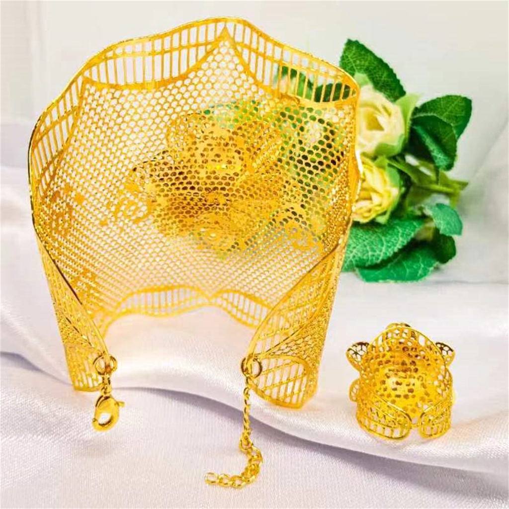 Gelang Tangan Xuping Gelang kendari Terbaru Dubai Perhiasan lapis Emas 24k Wanita Motif Bangle