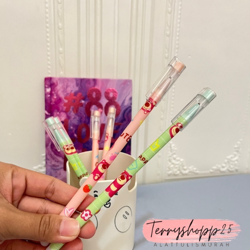 

Pulpen Gel Odemei Bisa Hapus Motif Beruang Ungu Kartun Animasi Pena Viral Murah