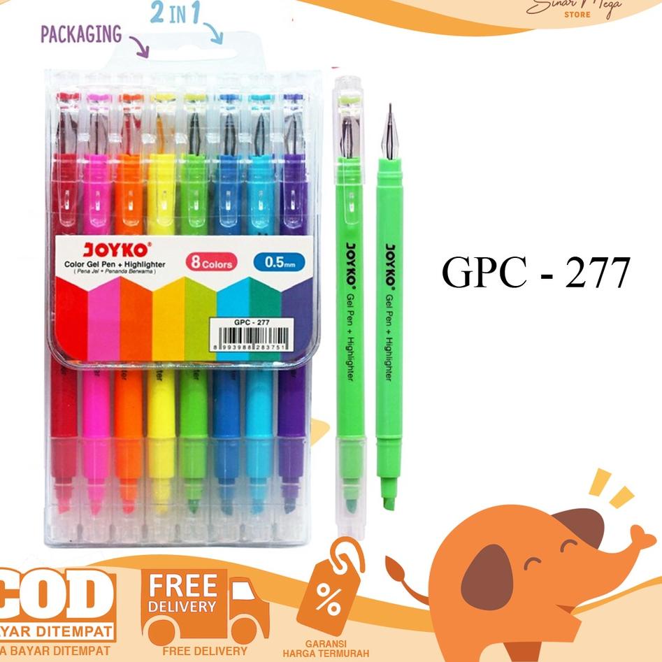 

Grosir Promo Joyko Color Gel Pen + Highlighter GPC 277