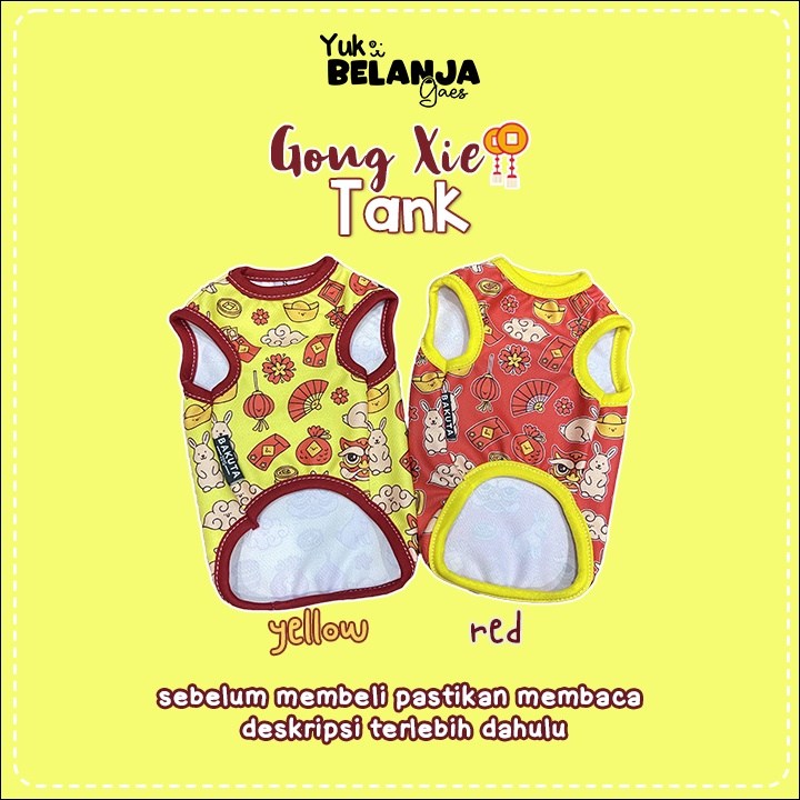 Baju Kucing Bahan Poliester Gong Xie Original Tank Series Terlucu Baju Kucing anjing kelinci Lucu murah Size XS-XL / Yuk Belanja Gaes!