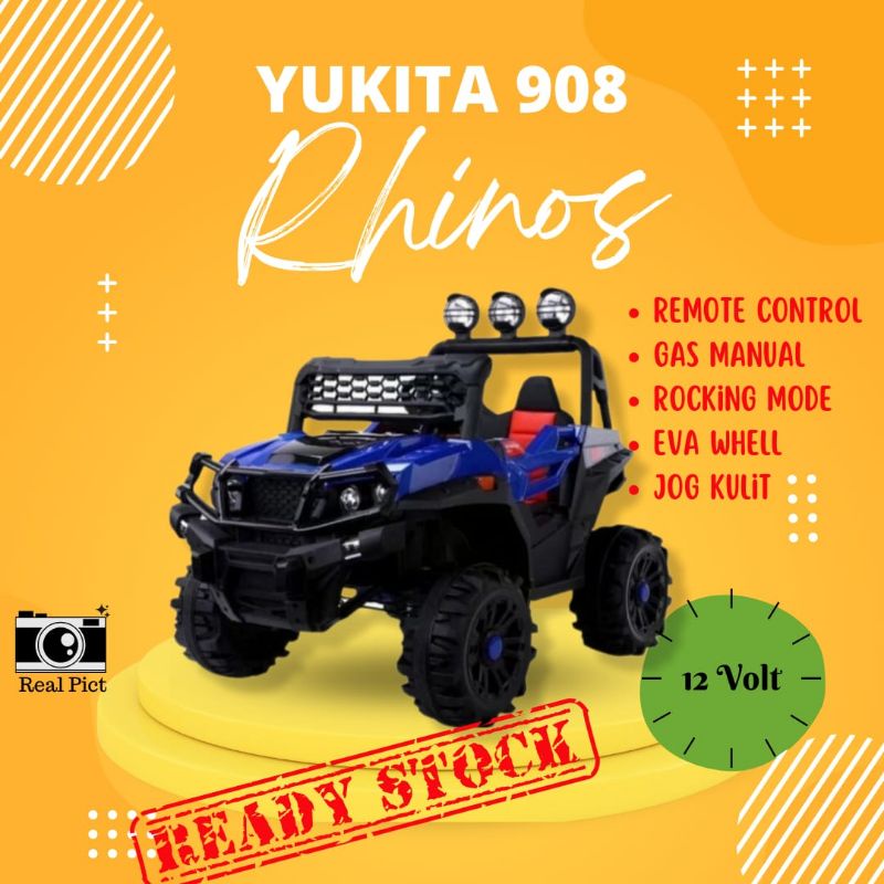 Jual Mobil Aki Jeep UTV Yukita Rhinos 908 | Shopee Indonesia