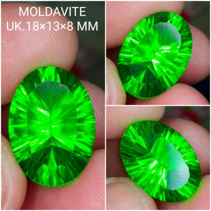OBRAL PASTI MURAH NATURAL BATU PERMATA MOLDAVITE CUTTING CRYSTAL, ANTIK, UNIK TOP QUALITY