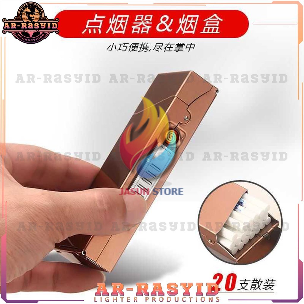 BISA COD! Tempat Kotak Rkk Korek Api Elektrik USB Dinghao DH-9002 TR 9520