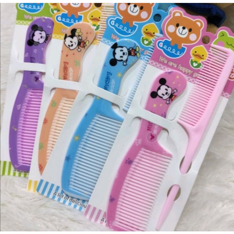 Sisir Rambut Set karakter warna isi 2 pcs sisir set korea