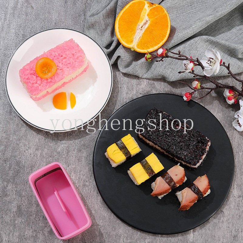 Cetakan Sushi / Onigiri / Bola Nasi / Bento Bentuk Persegi Panjang Multi layer Gaya Jepang DIY