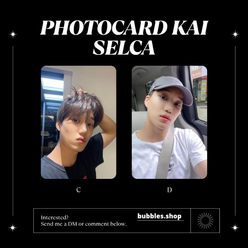 PHOTOCARD UNOFFICIAL KAI EXO SELCA