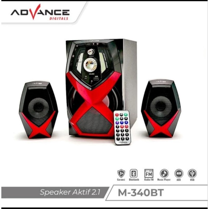 Advance Bluetooth Multimedia Speaker with Subwoofer System M340BT