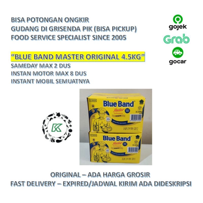 Blue Band Master Margarine Original 4.5kg Pack Pabrik