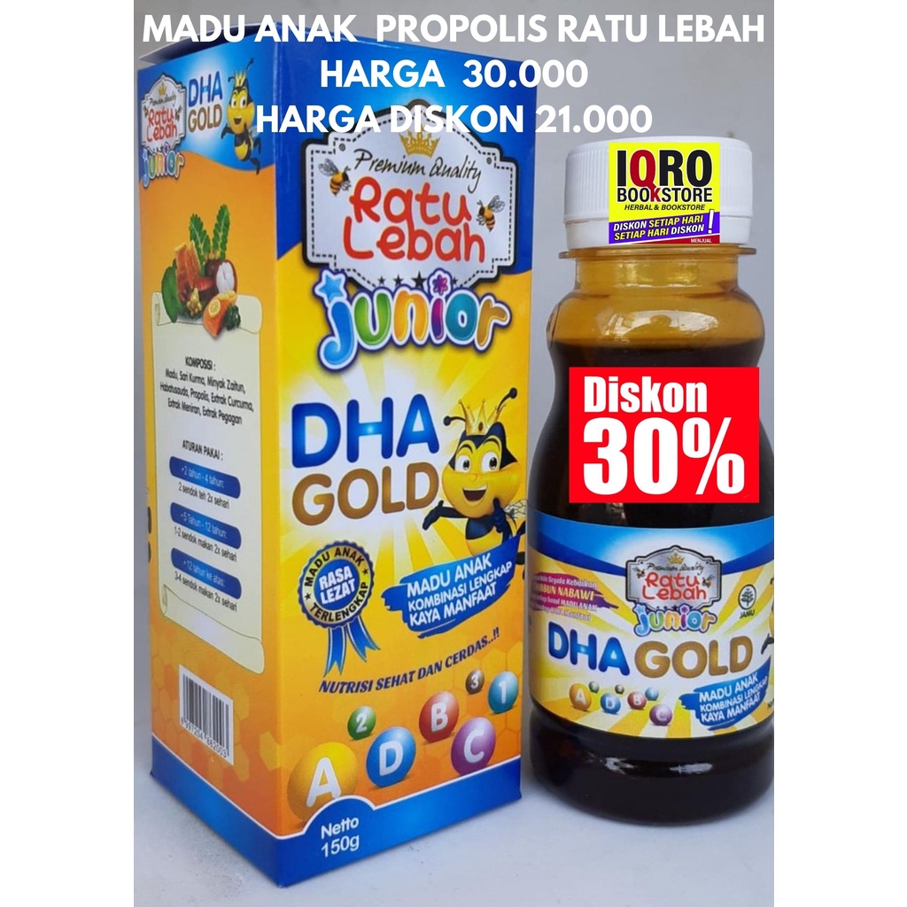

Madu Anak Ratu Lebah Junior DHA Gold + Omega 3 - Untuk Kecerdasan Anak