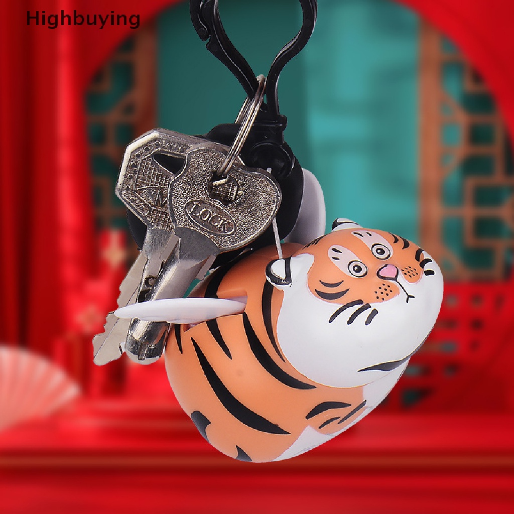 Hbid Kawaii Panda Harimau Gemuk Panghu More Wings Keychain Will Fly Wings Studio Perhiasan Tiger Stretch Liontin Anime Figure Model Hadiah Tahun Baru Glory