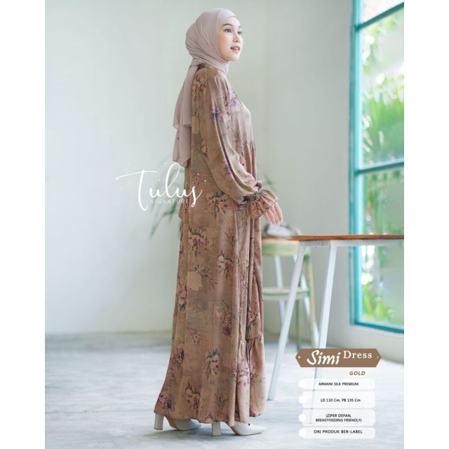 SIMI DRESS BY TULUS SIGNATURE / GAMIS MUSLIMAH / Dress wanita armani silk halus