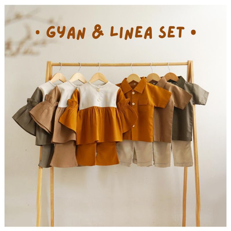 WONGTUKU.ID | GYAN & LINEA SET | Baju anak couple | Baju anak perempuan | Baju anak laki-laki