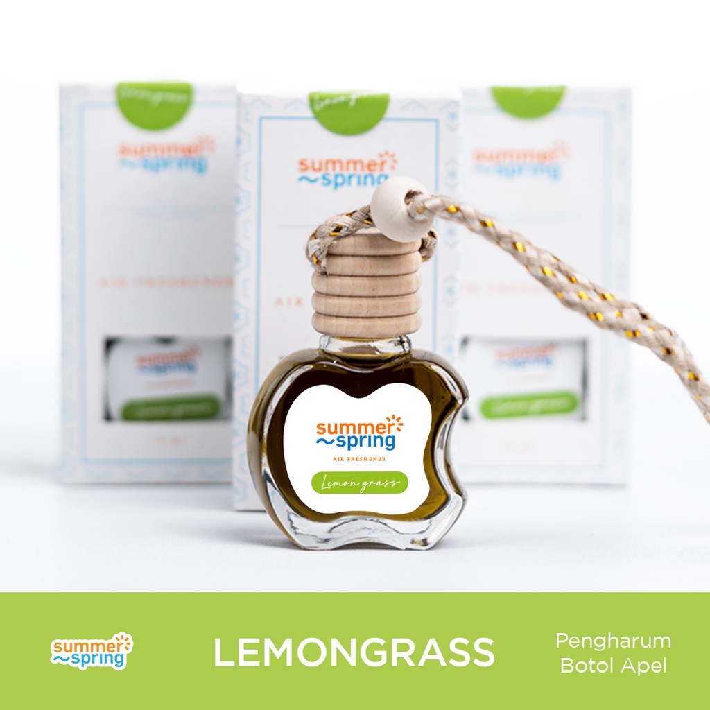 Pengharum Summerspring Aroma Lemongrass Pengharum Ruangan / Mobil Botol Apel