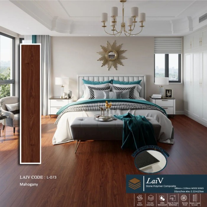 Lantai Lantai Spc Flooring Laiv Klik 4Mm